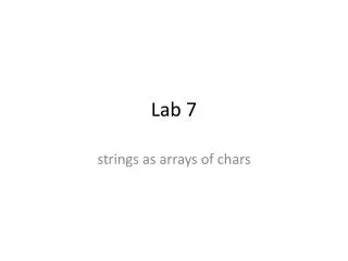 Lab 7