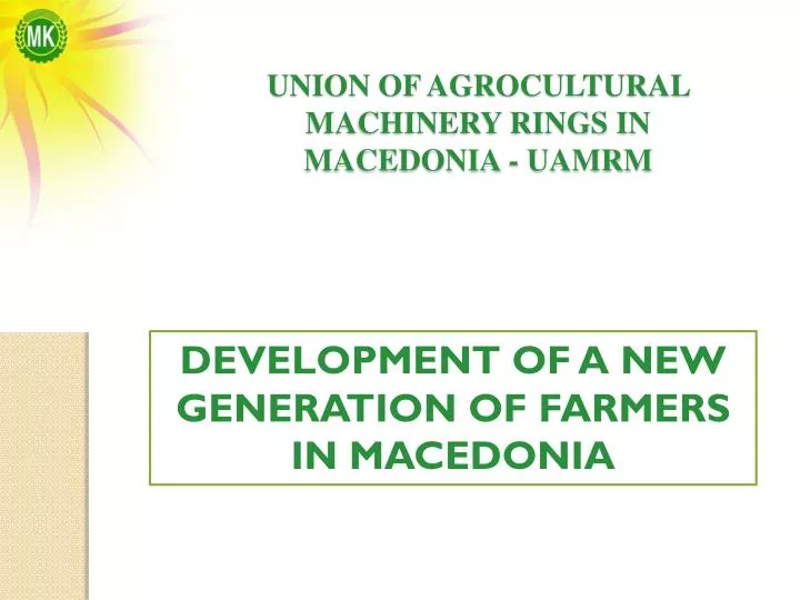 union of agrocultural machinery rings in macedonia uamrm