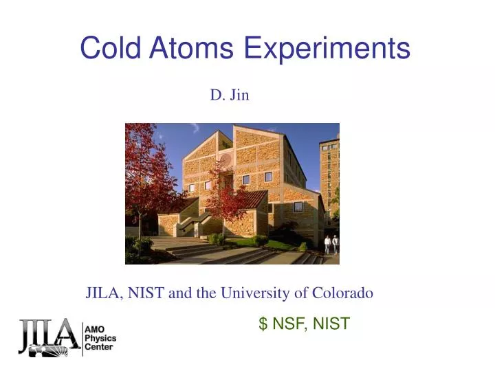 cold atoms experiments