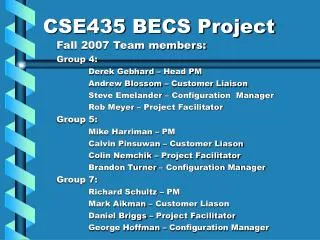CSE435 BECS Project