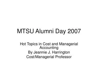 MTSU Alumni Day 2007