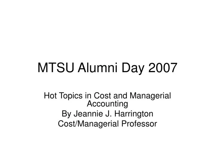 mtsu alumni day 2007