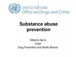 Substance abuse prevention