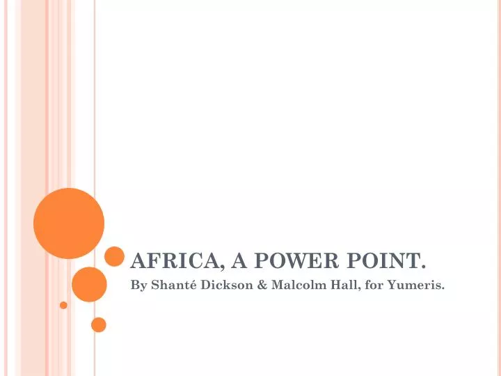 africa a power point