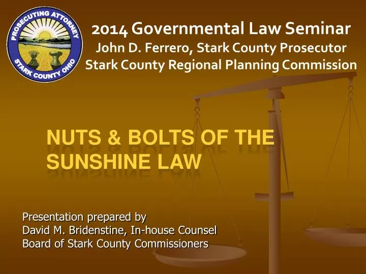 nuts bolts of the sunshine law