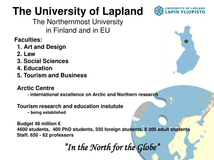 the university of lapland the northernmost university in finland and in eu