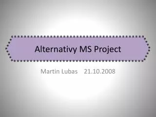alternativy ms project