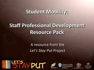 Student Mobility: Staff Professional Development Resource Pack
