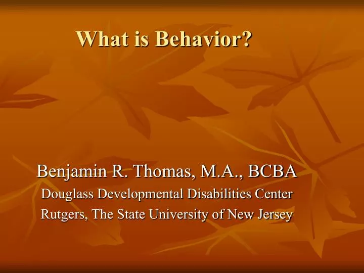 what is behavior