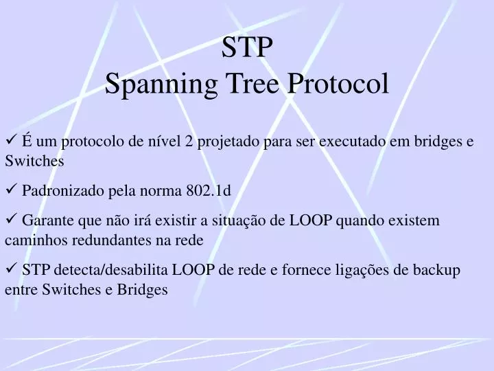 stp spanning tree protocol