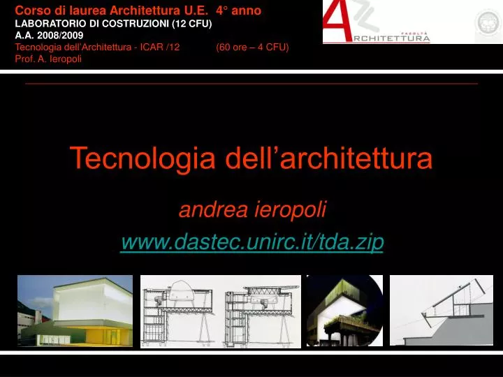 tecnologia dell architettura