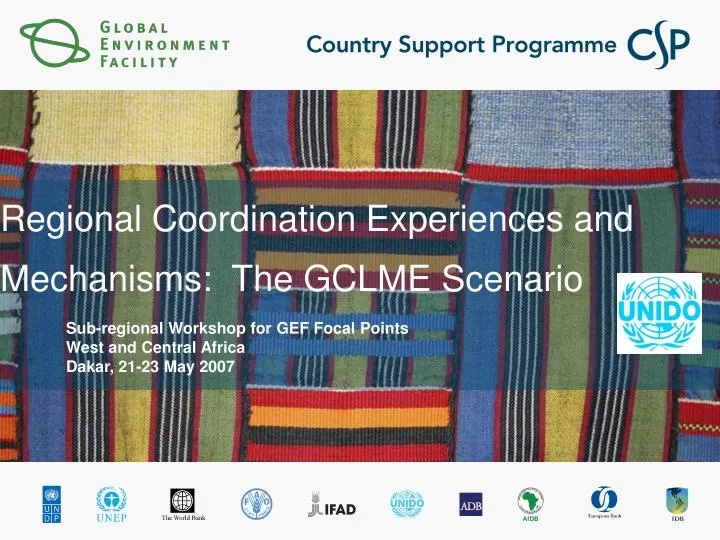 regional coordination experiences and mechanisms the gclme scenario