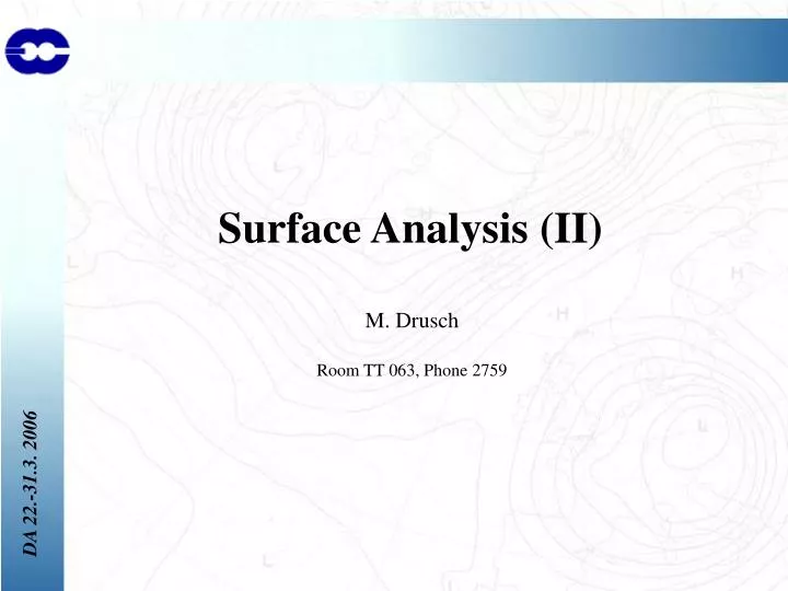 surface analysis ii