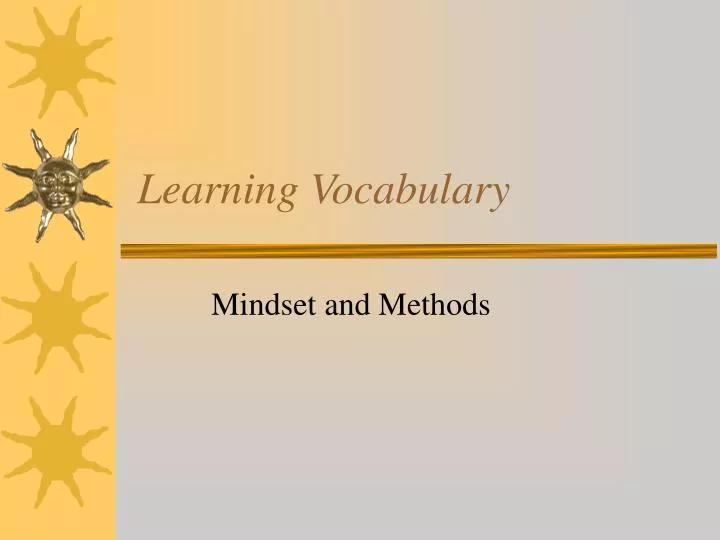 learning vocabulary