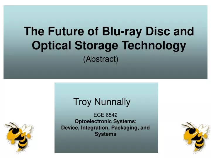 the future of blu ray disc and optical storage technology