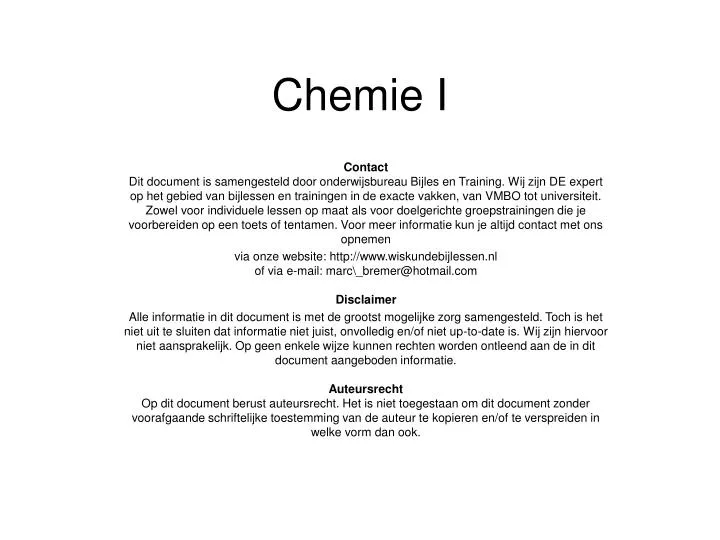 chemie i