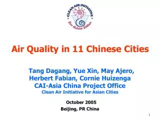 Air Quality in 11 Chinese Cities