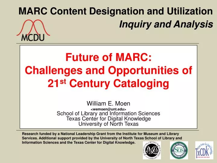 marc content designation and utilization