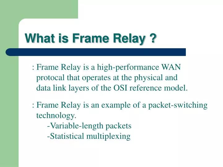 what is frame relay