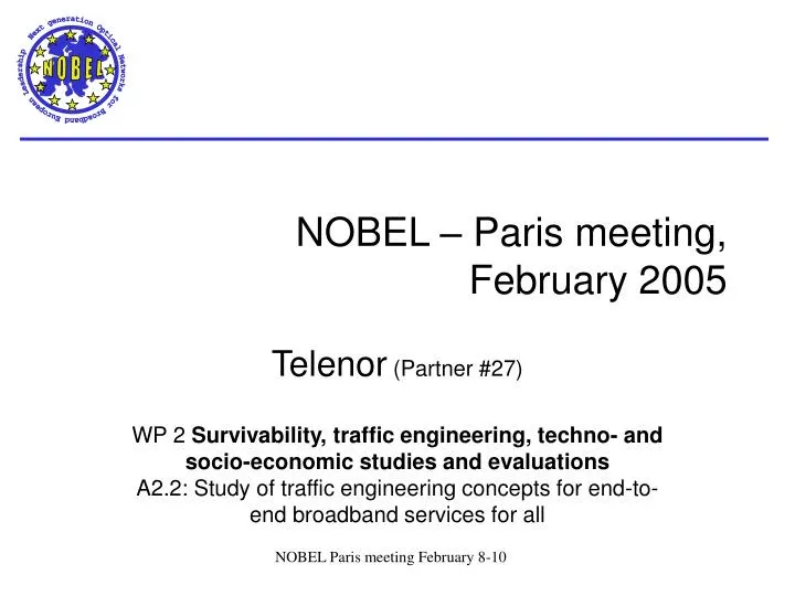 nobel paris meeting february 2005