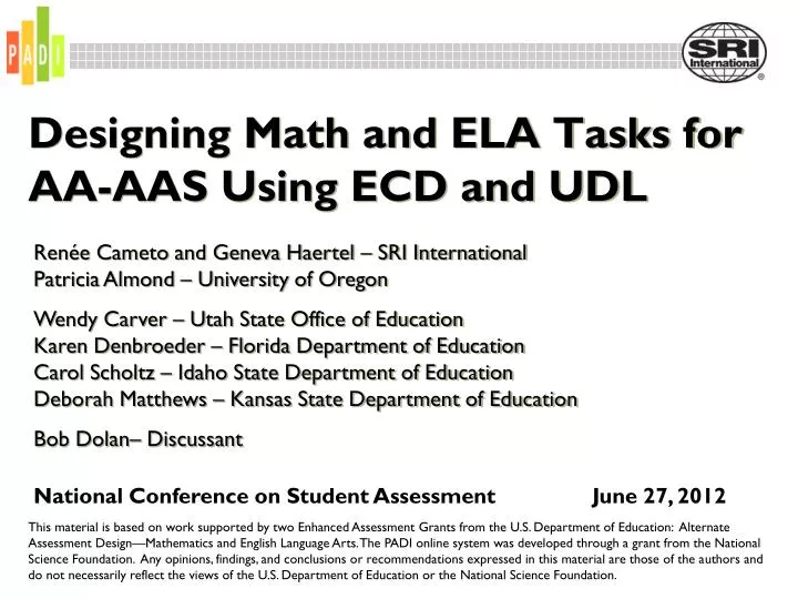 designing math and ela tasks for aa aas using ecd and udl
