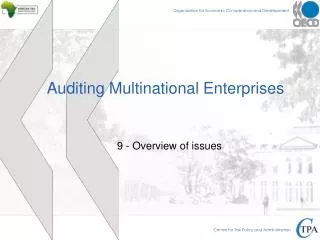 Auditing Multinational Enterprises