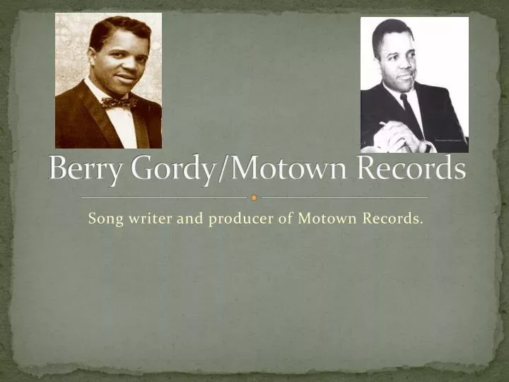 berry gordy motown records