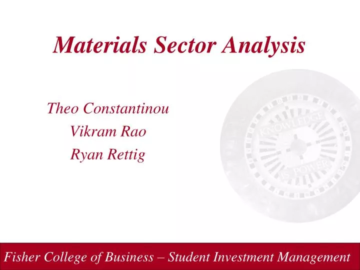 materials sector analysis