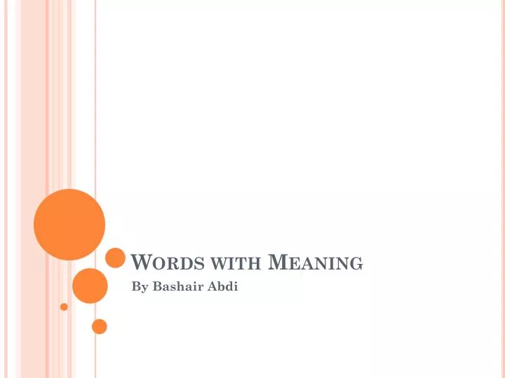 words with meaning
