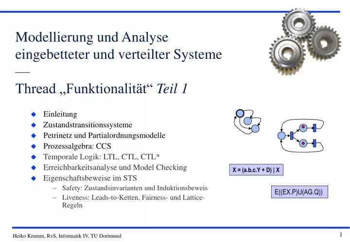 modellierung und analyse eingebetteter und verteilter systeme thread funktionalit t teil 1