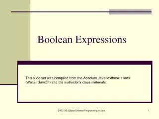 Boolean Expressions