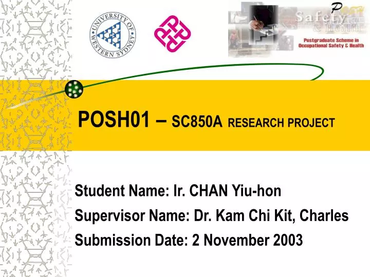 posh01 sc850a research project