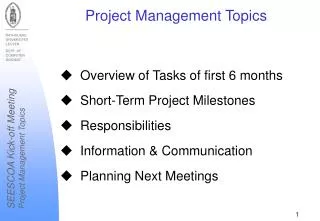 Project Management Topics