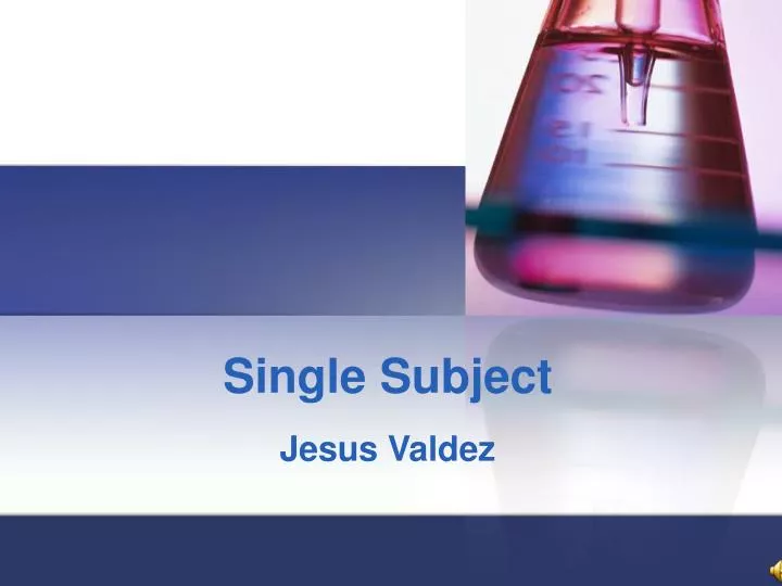 single subject
