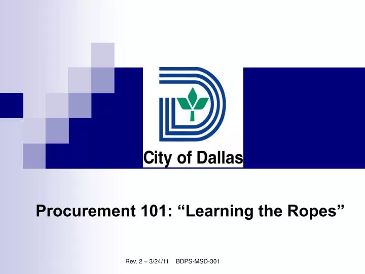 procurement 101 learning the ropes