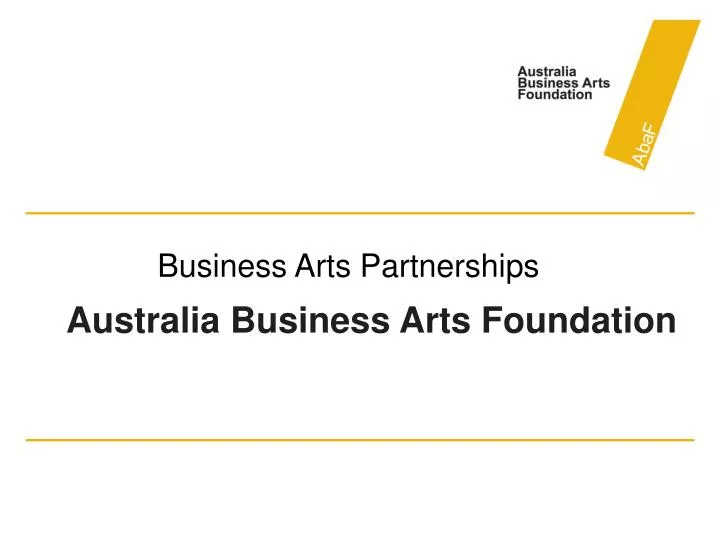 australia business arts foundation