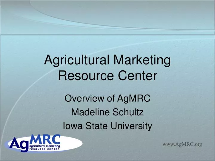 agricultural marketing resource center