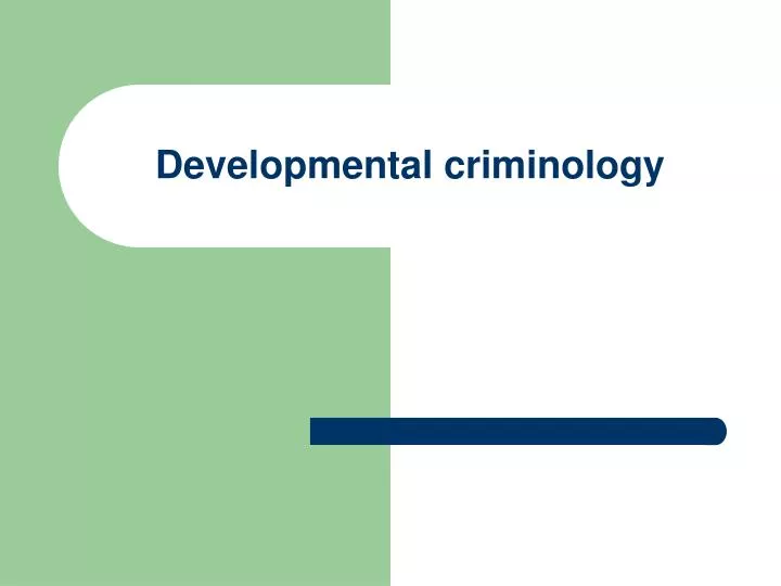 developmental criminology