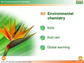 9G Environmental chemistry