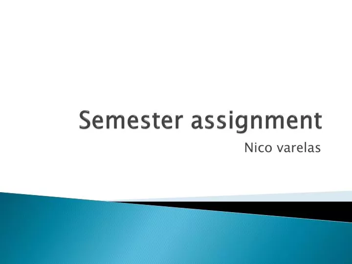 semester assignment