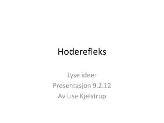 hoderefleks