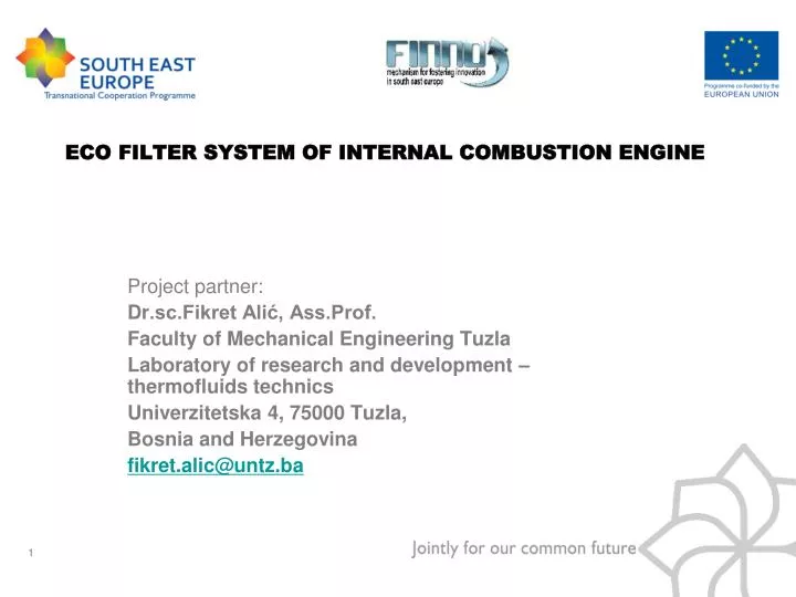 eco filter system of internal combustion engine