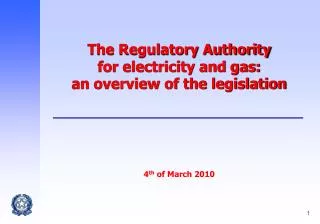 Why an Independent Regulator?