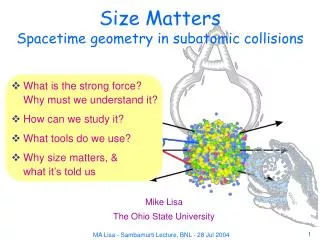 Size Matters Spacetime geometry in subatomic collisions