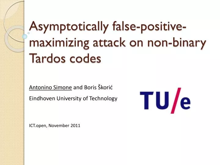 asymptotically false positive maximizing attack on non binary tardos codes