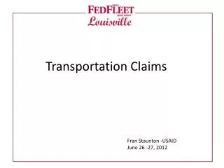 Transportation Claims