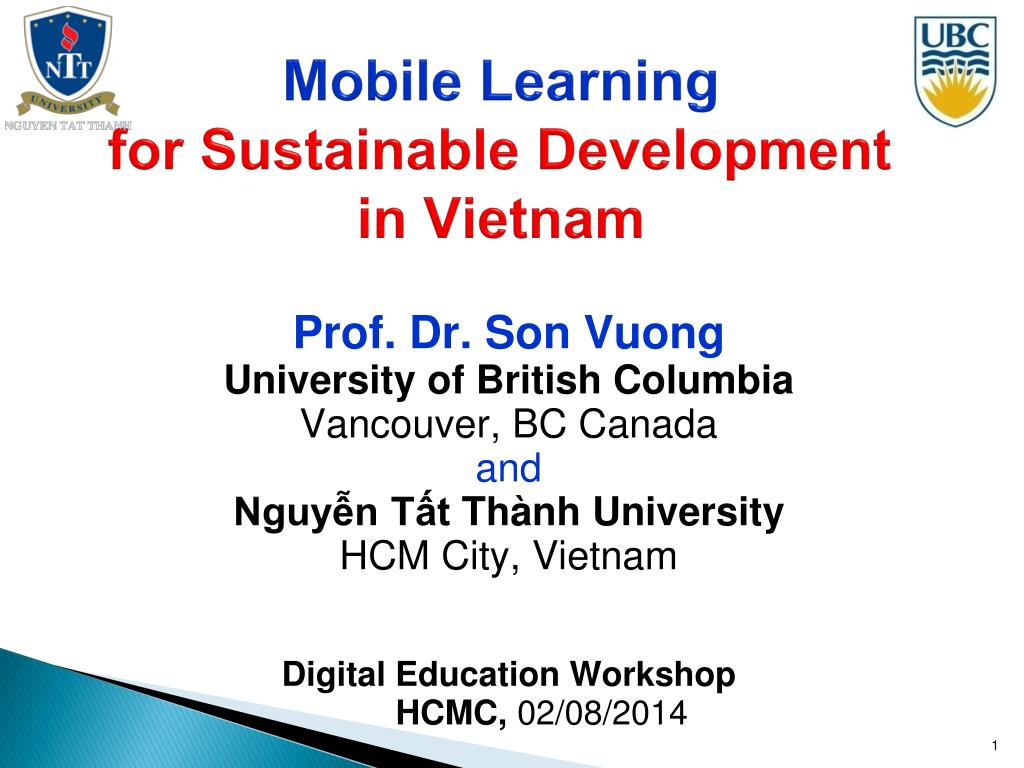 PPT - Mobile Learning for Sustainable Development in Vietnam PowerPoint ...