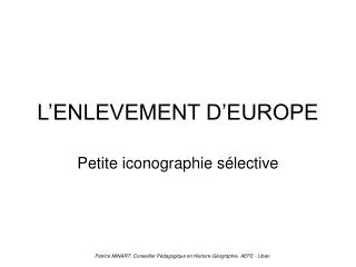 l enlevement d europe
