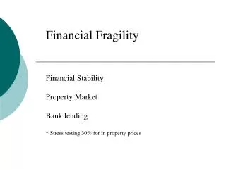 Financial Fragility