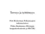 Terveys ja työttömyys - slide 1